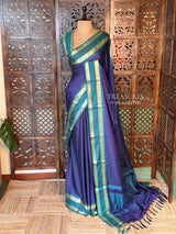 Blue Semi banarasi silksaree -PFAZ8