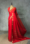 Red Semi mysore crepe Silk Saree - PBRMJ2