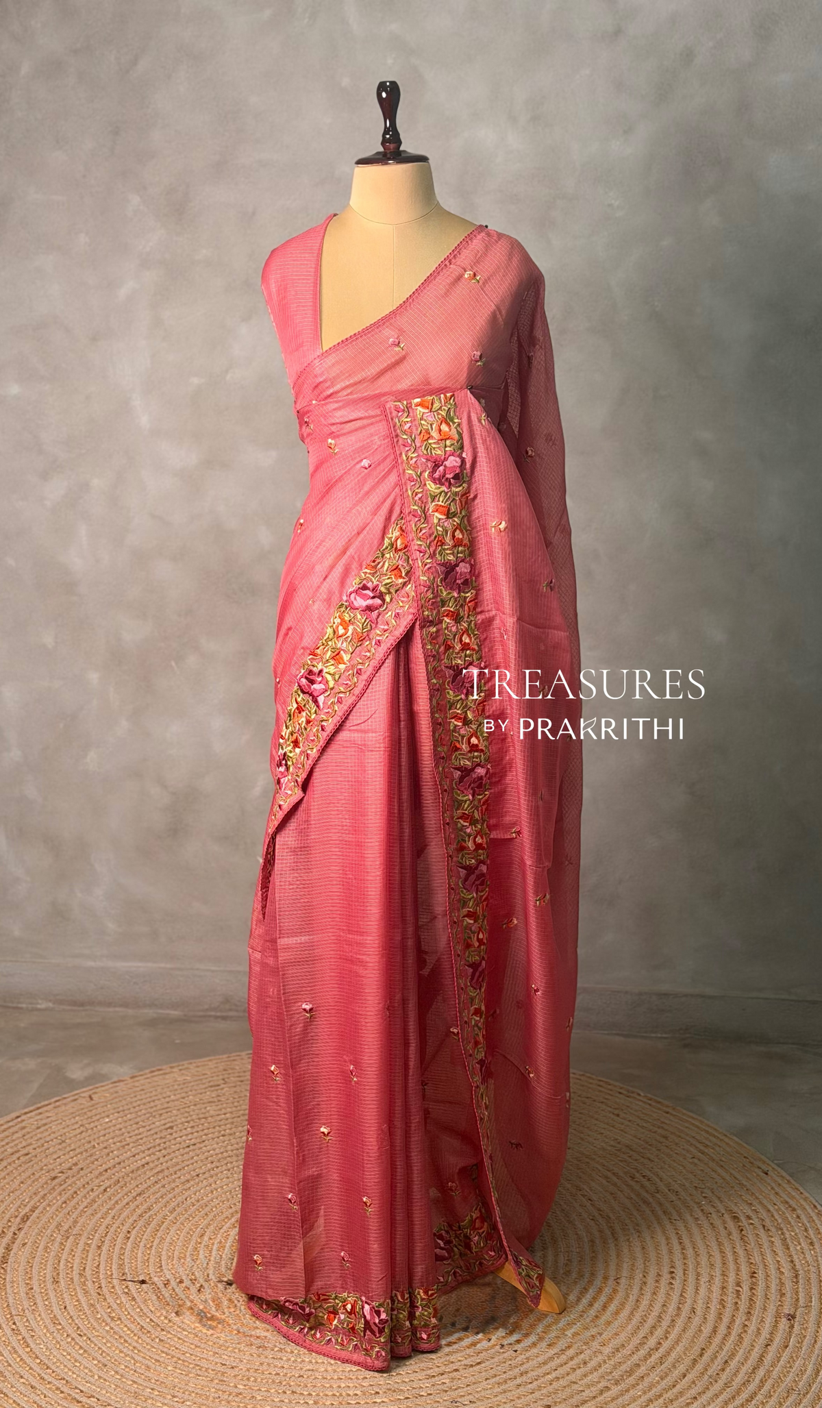 Onion Pink Soft kotta saree- PBR29C