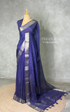 Bluish violet Pure Viscose Silk Saree - PBRATH4A