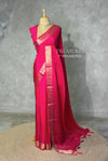 Rani pink pue Viscose Silk Saree - PBRATH4