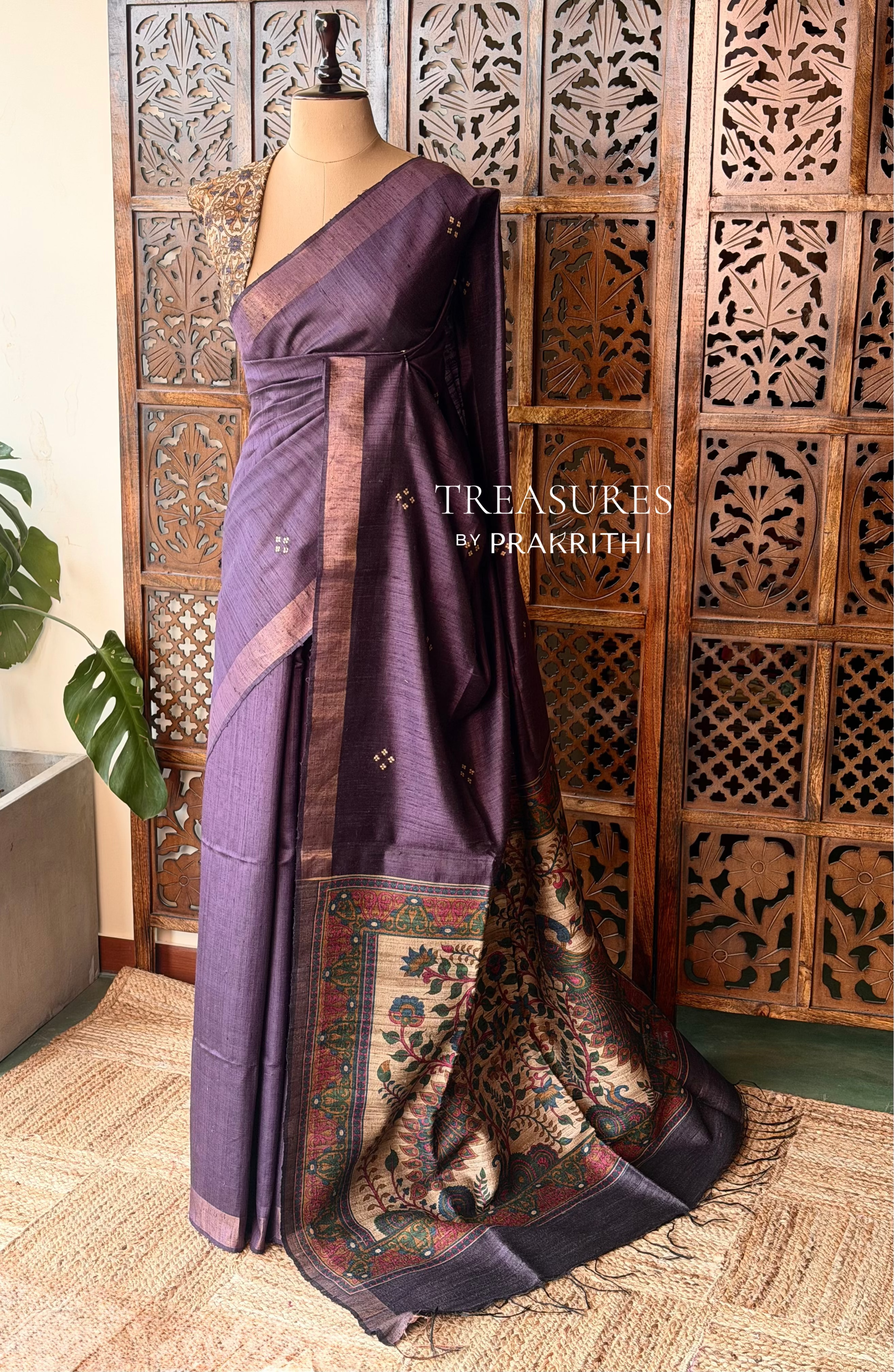 Pure tusser silk saree - PBRT2AA