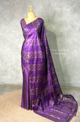 Violet Banarasi Satin silk Saree - PBRMM2G