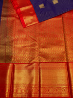 violet and red silk saree- PSS061A