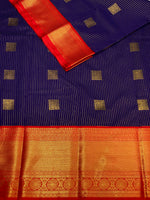 violet and red silk saree- PSS061A