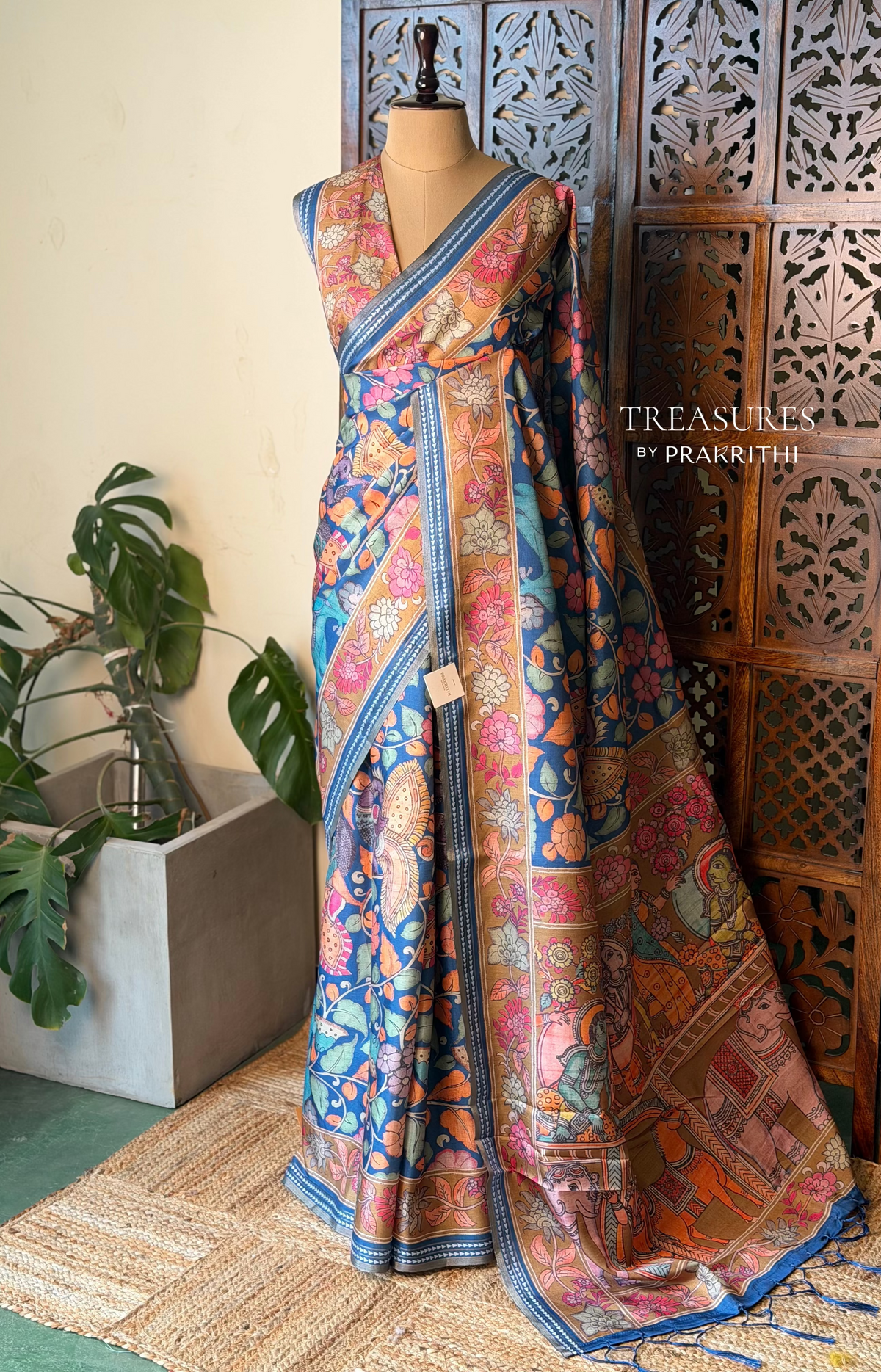 Blue Soft silk saree- PBR30A