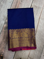 Navu blue and Purple kanchipuram soft silk saree - PSSS25