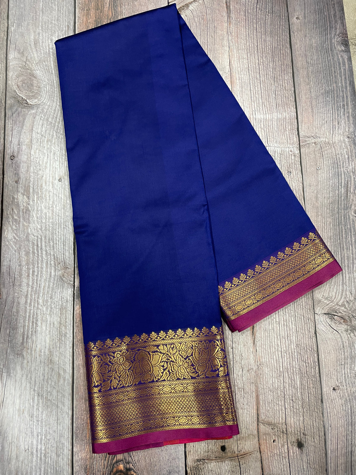 Navu blue and Purple kanchipuram soft silk saree - PSSS25