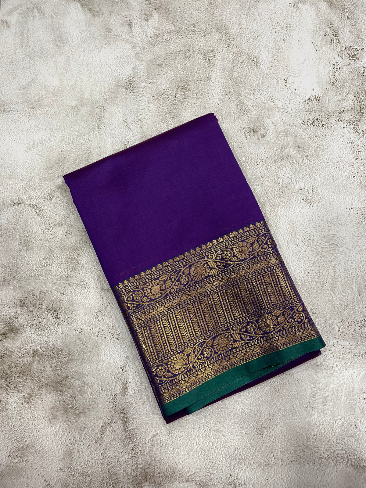 Violet and green kanchipuram soft silk saree - PSSS27
