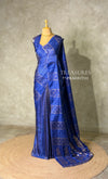 Royal Blue Banarasi Satin silk Saree - PBRMM2J