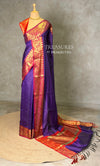 Violet semi banarasi silk saree- AISHN2D