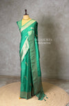 Emerald Green Semi Tusser silk saree- PBRMM3C