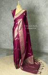 Deep wine Semi Tusser silk saree- PBRMM3I
