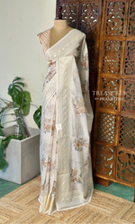 White Net kotta saree - PBR34
