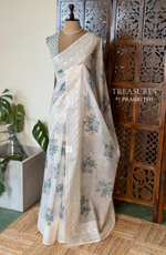 White Net kotta saree - PBR34A