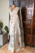 White Net kotta saree - PBR34B