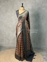 Black Banarasi Soft Silk saree- PBR4A