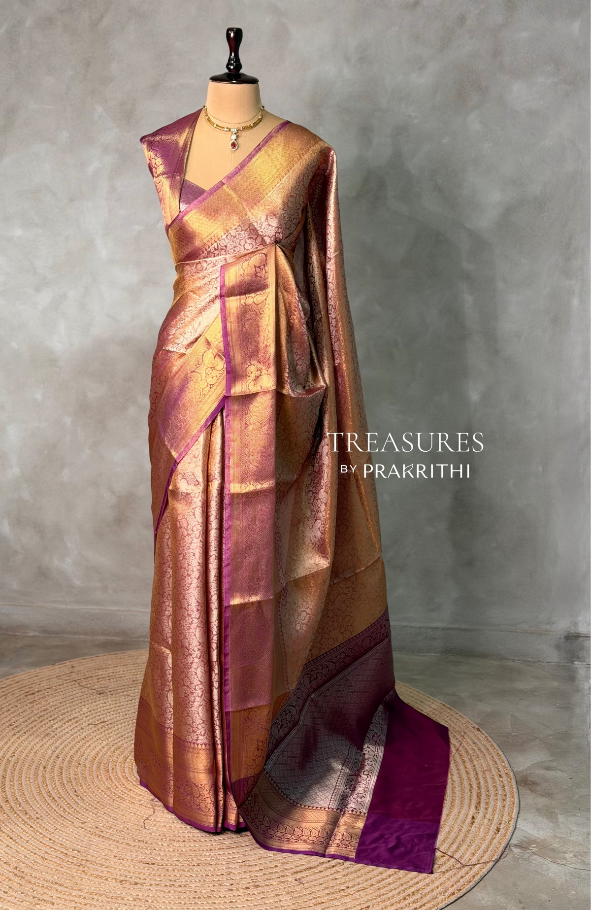 Purple Tissue Banarasi silk saree -PIH66