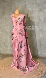Pastal Pink Pure Soft Tissue silksaree - PBRRUPE