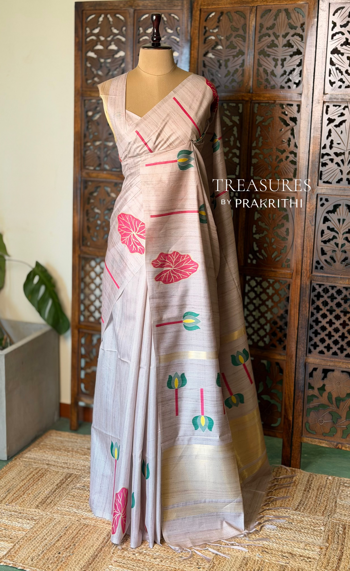 Soft Tusser Silk saree- PBR33T15