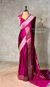Magenta pure satin Banarasi silk saree - PRAZ8F