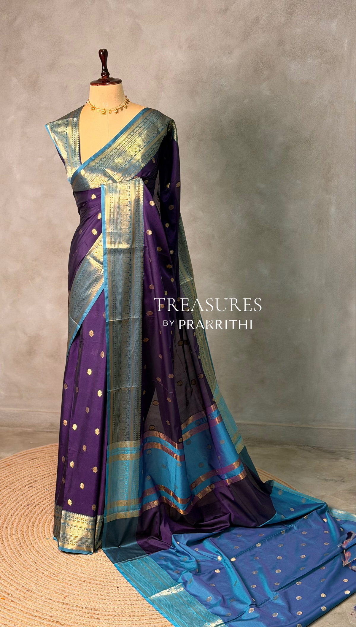 Deep Blue banarasi silk saree- GAL13