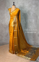 Mustard Yellow semi banarasi saree -PIH22D