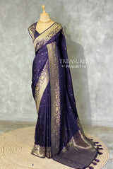 Dark blue Viscose Silk Saree - PBRATH8