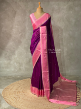 Wine and Pink Banarasi saree -BSP20