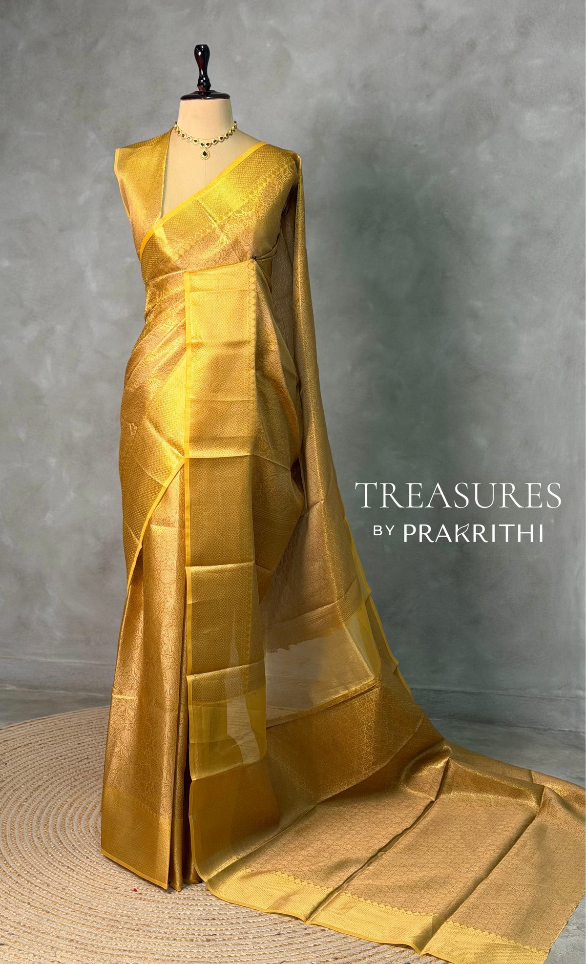 Gold and Black Banarasi silk saree - GAL2