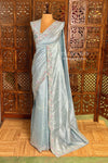 Pastal blue Pure Raw Silk Saree - PBRRAW7
