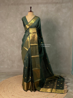 Bottle Green banarasi silksaree - AISHCK9J