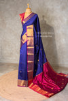 Blue and Magenta semi kanchipuram soft silk saree - PSSN202