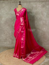Rani pink Semi banarasi silk saree -PIH37