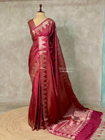Maroon Semi banarasi silk saree -PIH37C