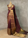 Maroon Semi Banarasi saree - LZ9C