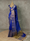 Blue Semi Banarasi saree - LZ9D