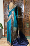 Peacock Blue pure Tanchui banarasi saree: PBR56