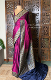 Magenta pure Tanchui banarasi saree: PBR56A