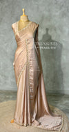 Nude Chicku Satin silk Designer saree- PBRDS3