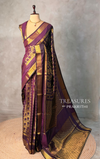 Deep wine Banarasi silk saree - GAL6A