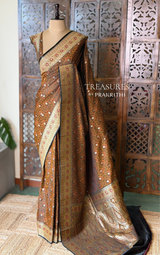 Black pure Jamwar Tanchui banarasi saree: PBR56D3