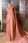 Peach pure Jamwar Tanchui banarasi saree: PBR56E1