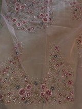 Nude lavender organza Designer saree- PBRCK1