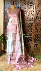 Onion Pink Soft silk saree: PBR55B