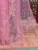 Pink Organza Designer saree- PBRCK4