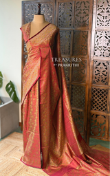 Maroon pure Jamwar Tanchui banarasi saree: PBR56E4