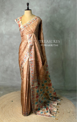 chicku Shade semi tusser saree- PBR45