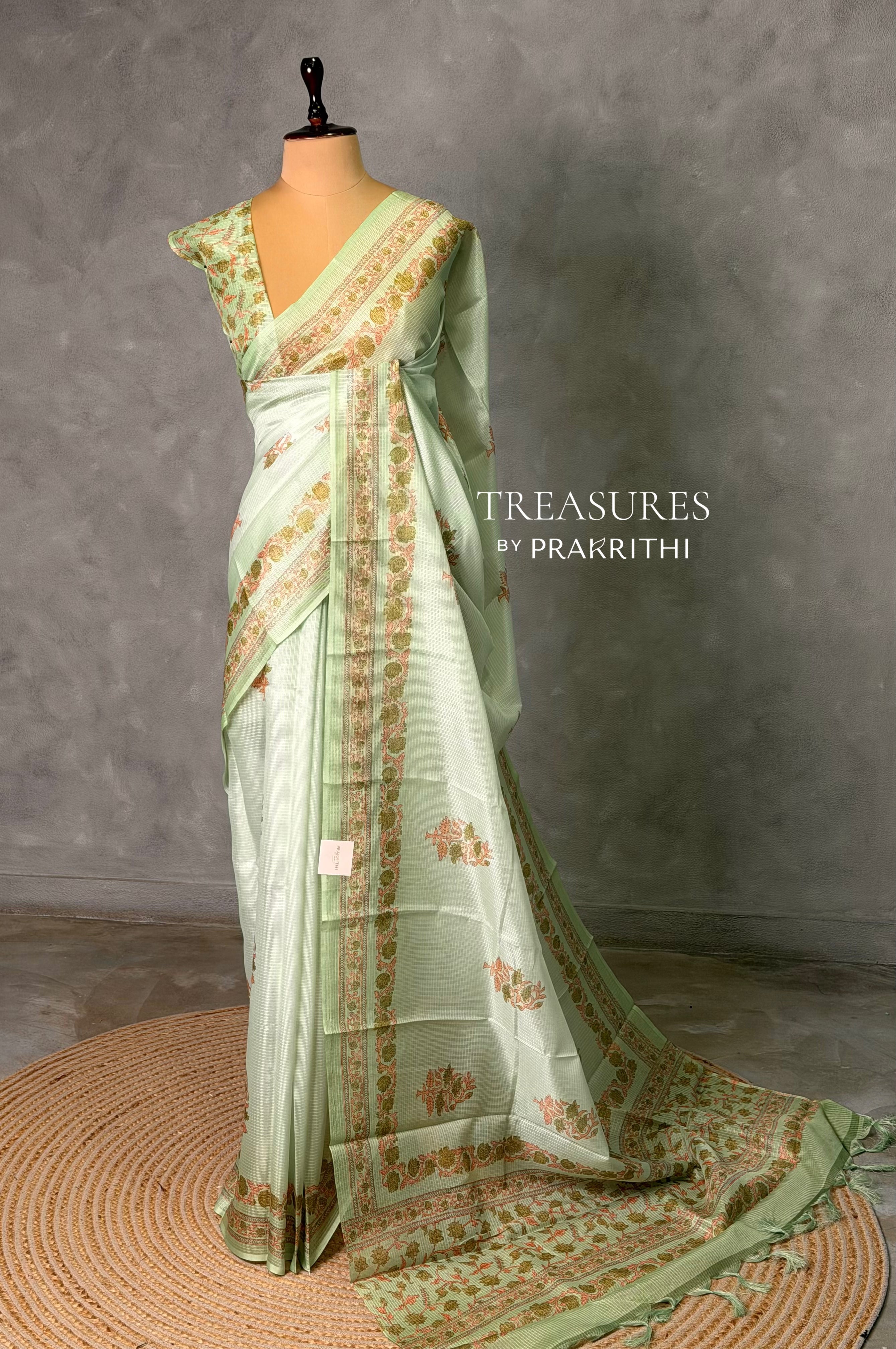 Green Silk kotta saree: PBR54AD3