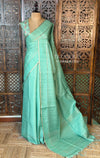 Aqua GreenTusser Silk saree- PBR63B